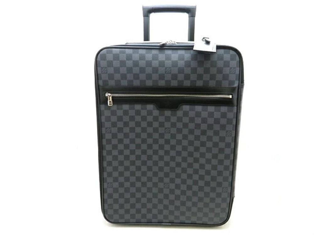 Louis Vuitton Damier Graphite Carry on Suitcase Bag Travel Black Pegase Black